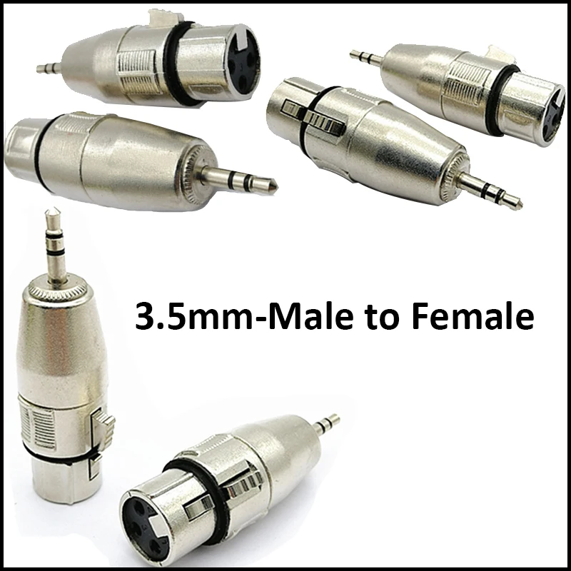 1PCS XLR 3 Pin Female Jack to 3.5mm Female & Male 1/8