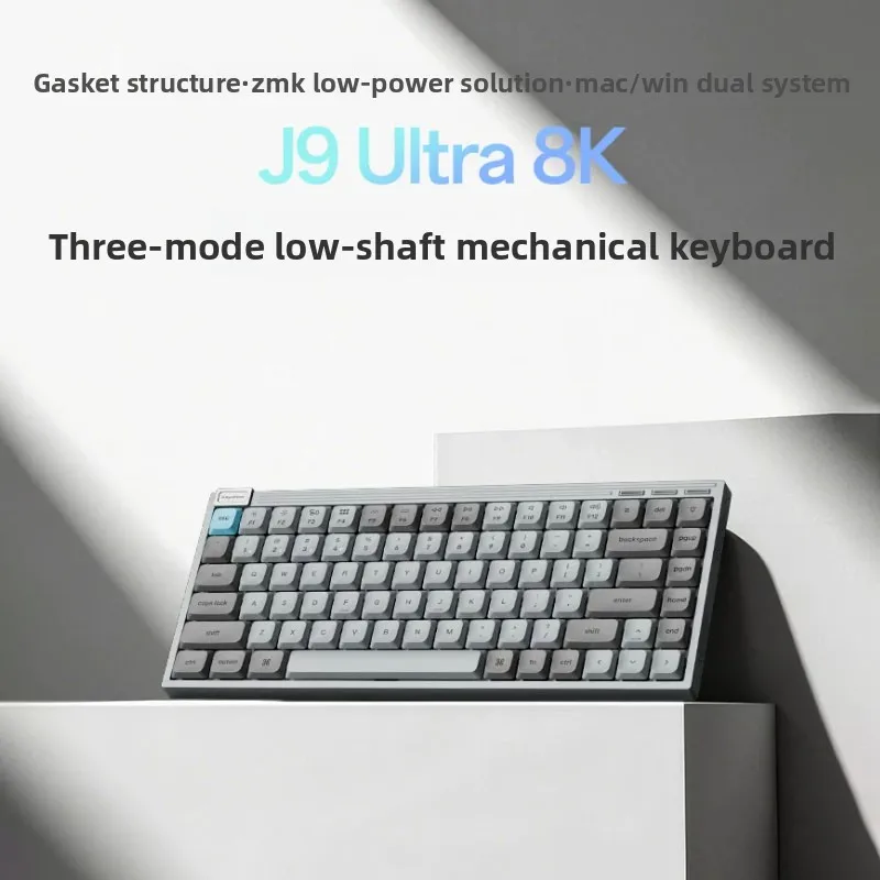 Original J9Ultra Wireless Mechanical Keyboard Low Profile Wireless Three Mode Thin Light Body Mac Business Office 8k Keyboard