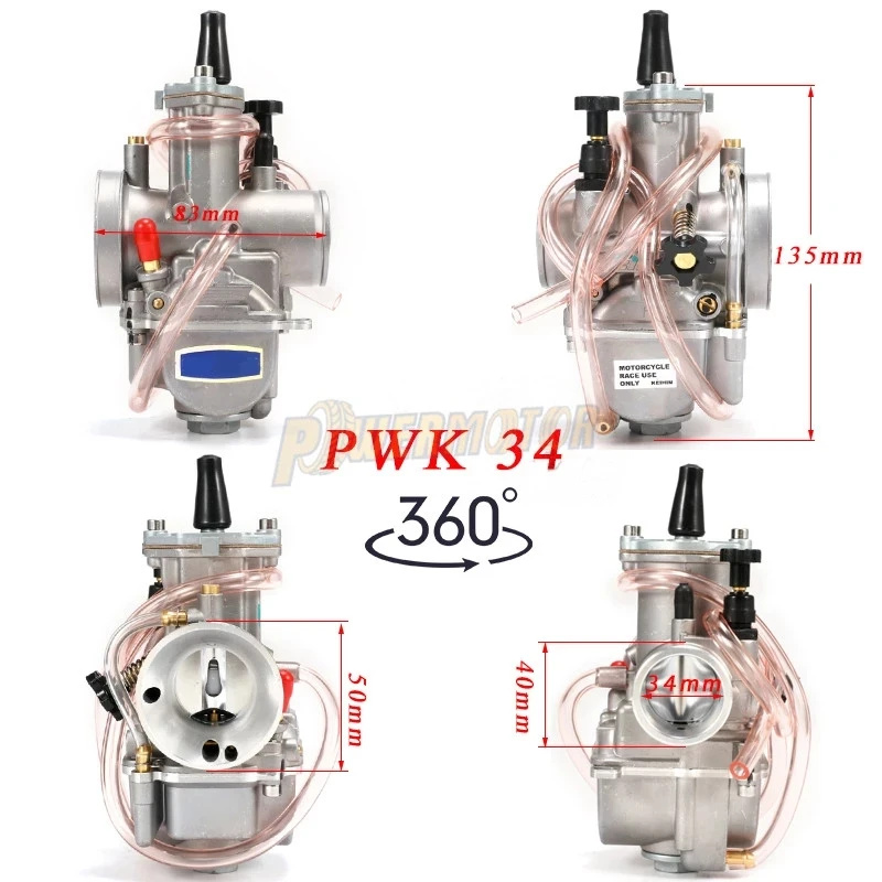 Карбюратор Keihin для мотоцикла, плоский карбюратор для скутера Keihin PWK 28, 30, 32, 34 мм, 2T, 4T, квадроцикла, кроссового велосипеда, эндуро, мотокросса, аксессуары