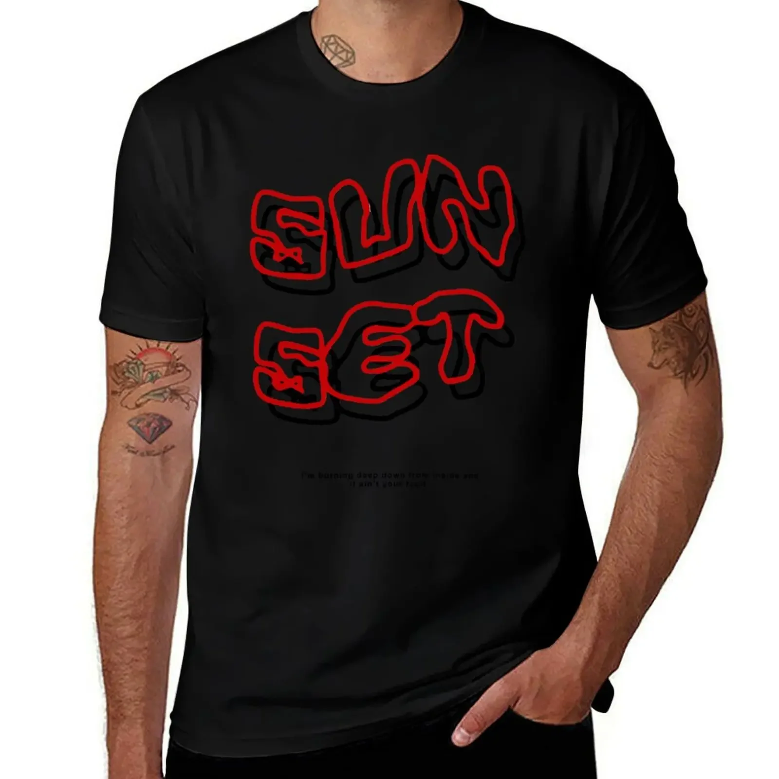 

I Told Sunset About You / I Promised You The Moon T-Shirt vintage clothes graphics T-shirts oversize tshirts for men