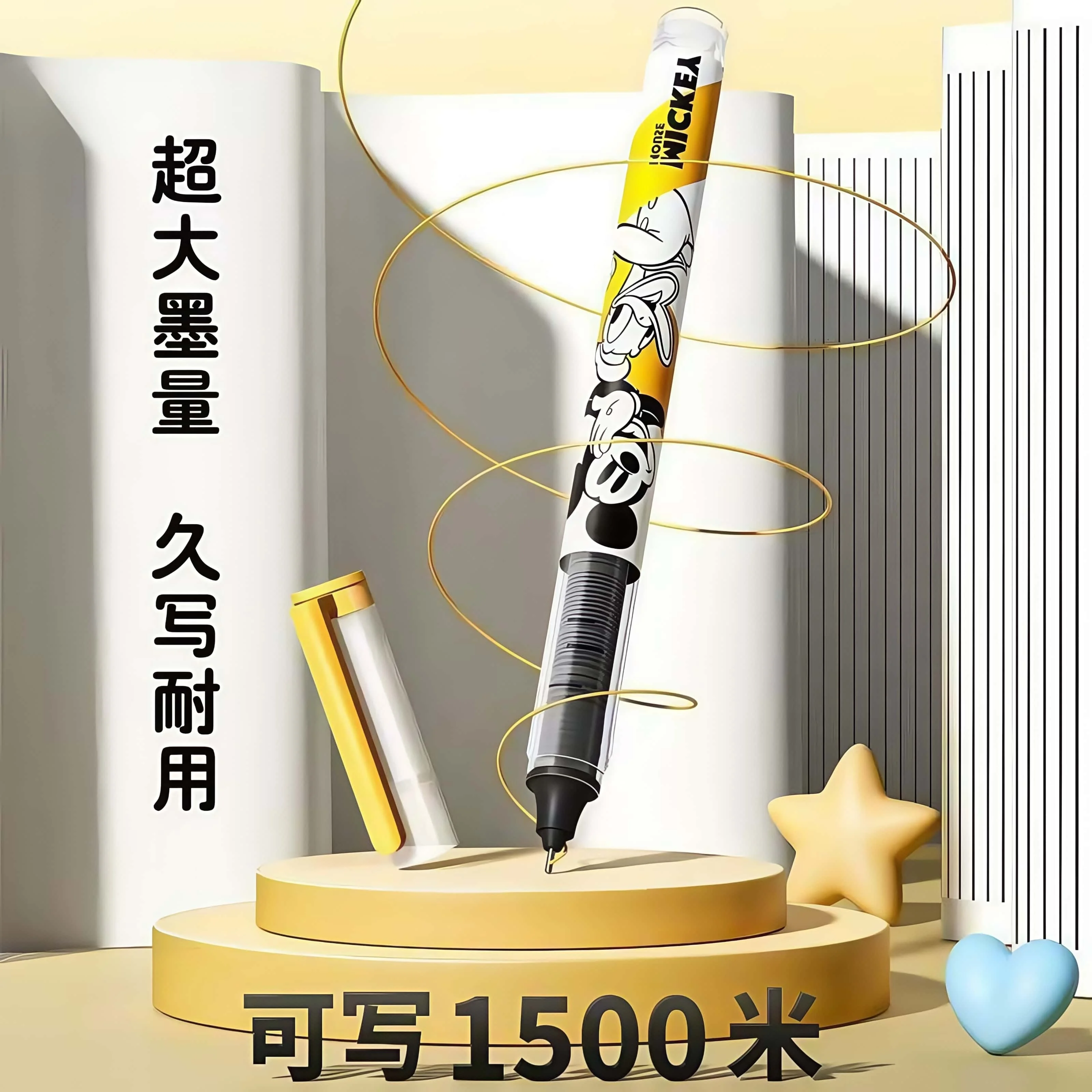 Kawaii ديزني ميكي دونالد داك جل أقلام 0.5 مللي متر المباشر السائل رولربال لطيف الكرتون 6 قطعة/صندوق اللوازم المكتبية المدرسية للأطفال