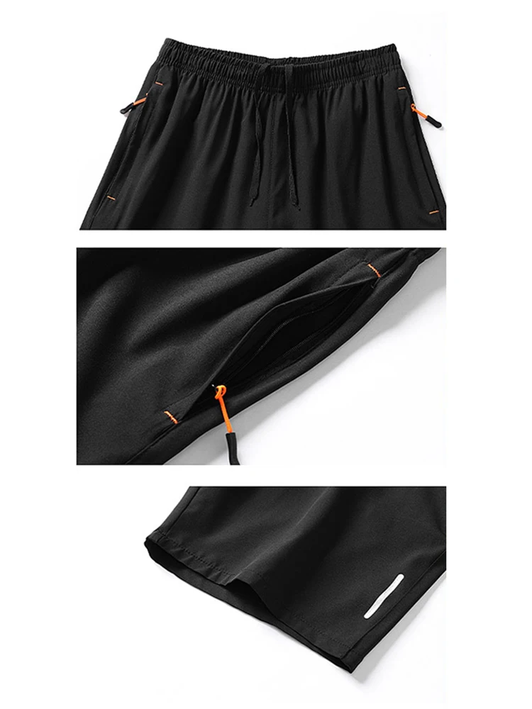 الصيف السراويل الرياضية الرجال جديد مريح مرونة الخصر الملابس الذكور تنفس قصيرة لينة السراويل زائد الحجم