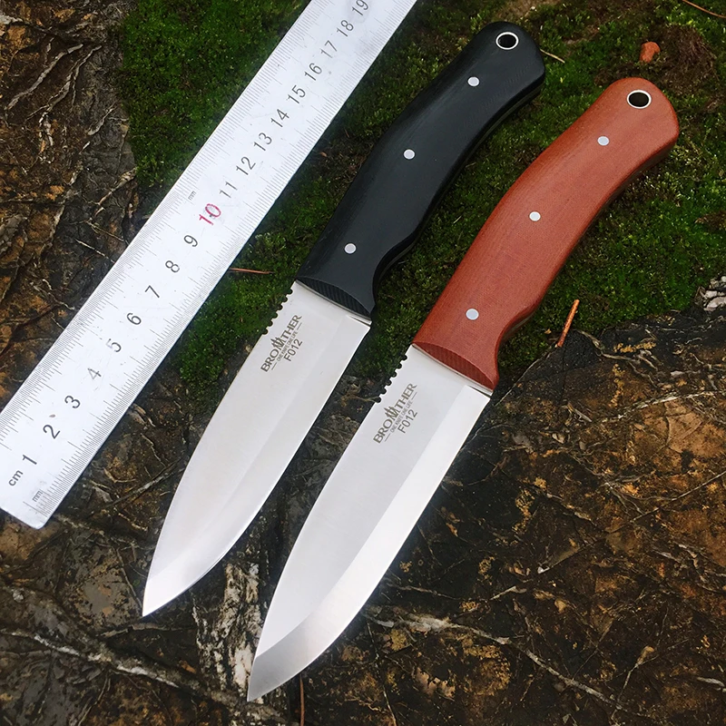 [Minghong Brother F012] Fixed Blade Bushcraft Knife Full tang Hunting Straight Knives Camping tactical Survival Knife Tool