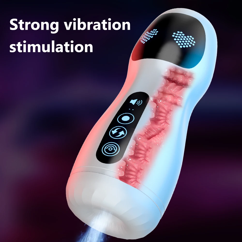 Male Automatic Masturbator Cup Real Vagina Massage Pussy Masturbation Penis Trainer Adult Sex Toys For Men Vibrator Sex Machine