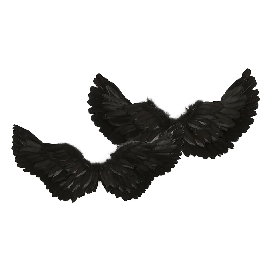 Myth Angel Wings with Feathers Kids and Adults Halloween Devil Wings for Specific Themes Stage Performances and Entertainment