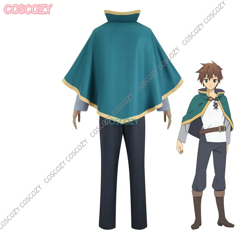 Fantasia de Cosplay anime com peruca masculina, Satou Kazuma, Kono Subarashi, Sekai, Shukufuku, fantasia para meninos, festa de Halloween, festa, roupa de festa