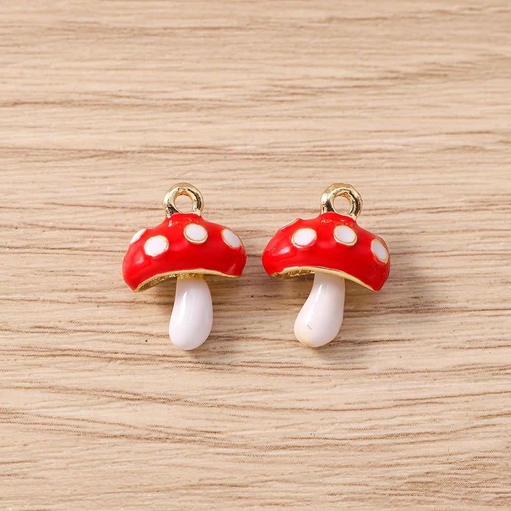 Tusember 5 Stück schöne Anhänger, Pilz-Pomelo-Cantaloupe-Apfel-Anhänger, Charm-Perlen für DIY-Schmuckherstellung mit Sterling-Markenarmbändern – Detail 10