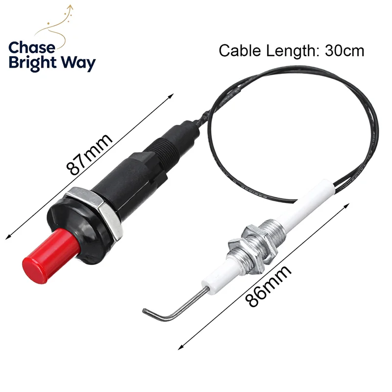 Push Button Piezo Spark Igniter, Gas Stove BBQ Grill Fireplace Ignition Replacement Part