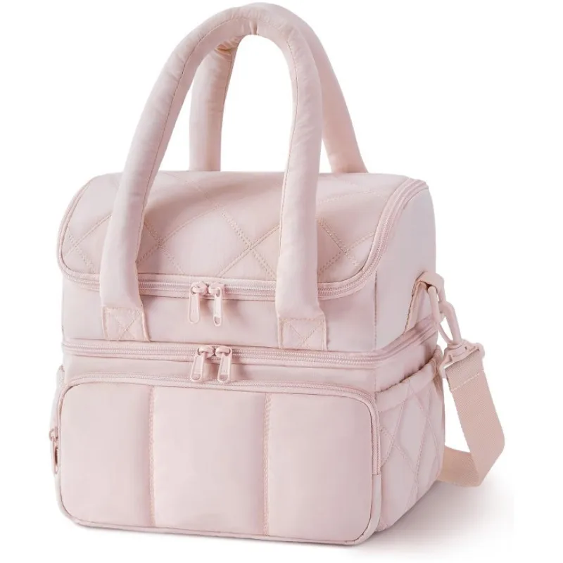 

Double-layer women's lunch bag, women's hands carry dirt-resistant bento bags, go out camping and picnic