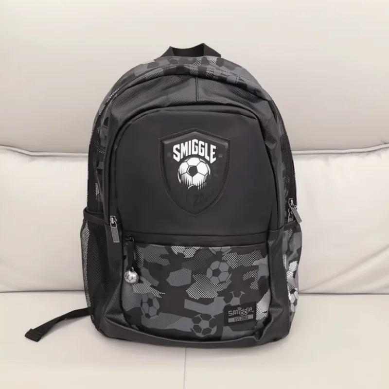 

Genuine Australian Smiggle Student Backpack 21st Anniversary Black Grey Football Commemorative School Bag Lunch Bag Student Gift