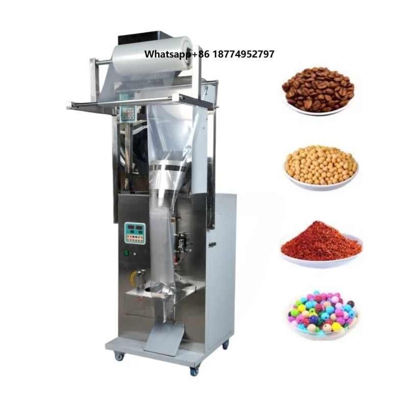 5-500g Electric Back Seal Packaging Machine, 5-18bags/min Filler for Grains, Powders, Nuts, Feed, Fertilizer, Spices, Snacks