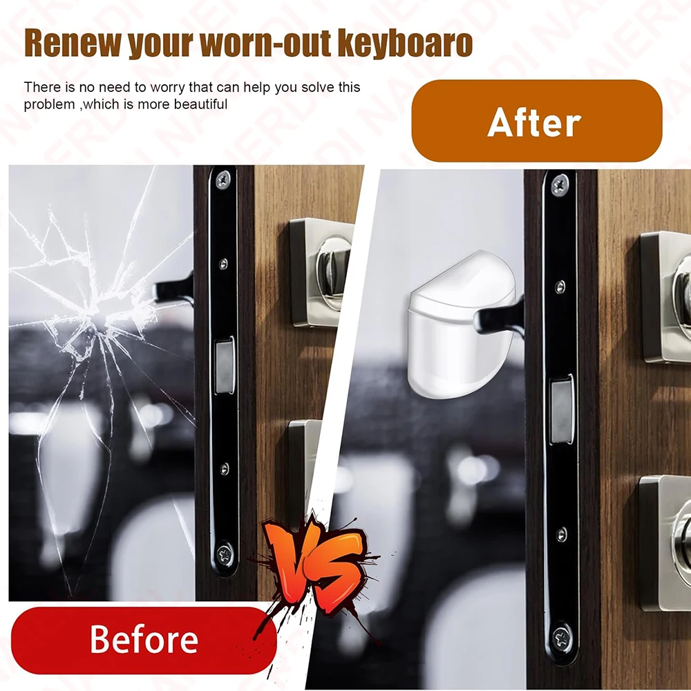 NAIERDI 2PCS Transparent Door Stop Self-Adhesive Plastic Door Stopper for Wall Protection Door Buffer Door Holder Hardware