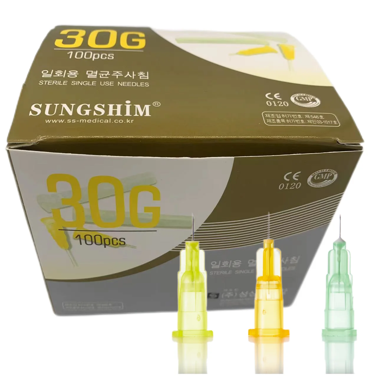 100pcs Painless Small Needle Painless Beauty Ultrafine 30G * 4mm , 30G * 13mm , 30G * 25mm syringes Korean Needles Eyelid Tools