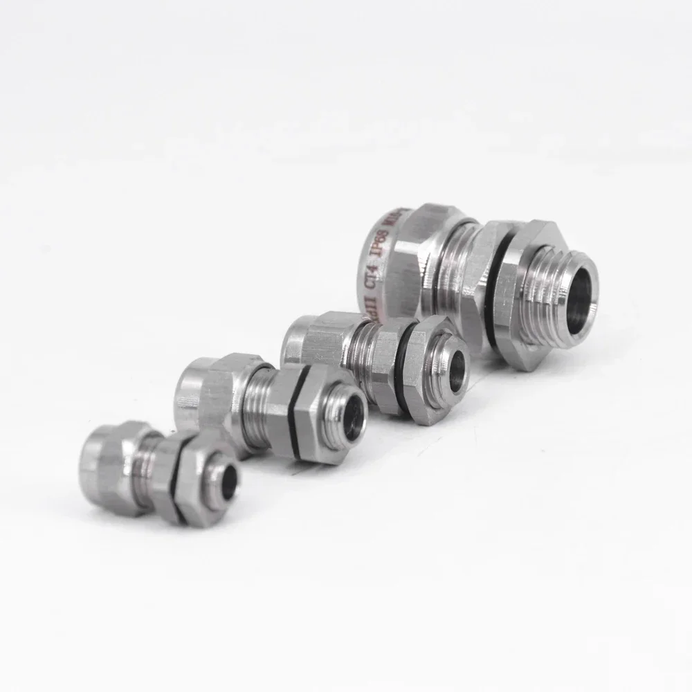 M6 M8 M10 M 12 M14 M16 M18 Metric Cable Gland Waterproof Explosion Proof 304 Stainless Steel Connector
