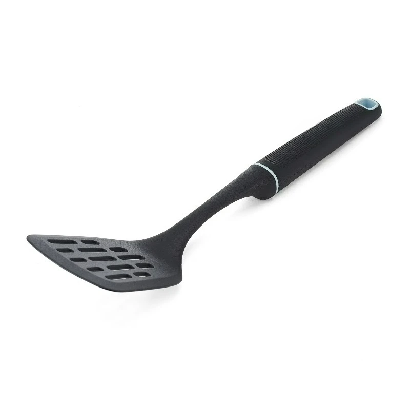 Soft Grips Nylon Slotted Spatula/Turner Black with Slate Blue Accents