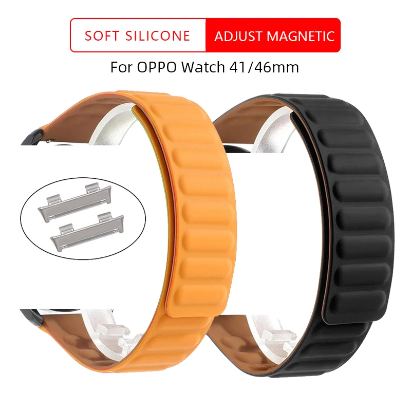 Watch Strap For Oppo Watch 41mm 46mm Silicone magnetic Watchband Colorful Wristband Sport Band Bracelet For Oppo Watch 46mm 41mm