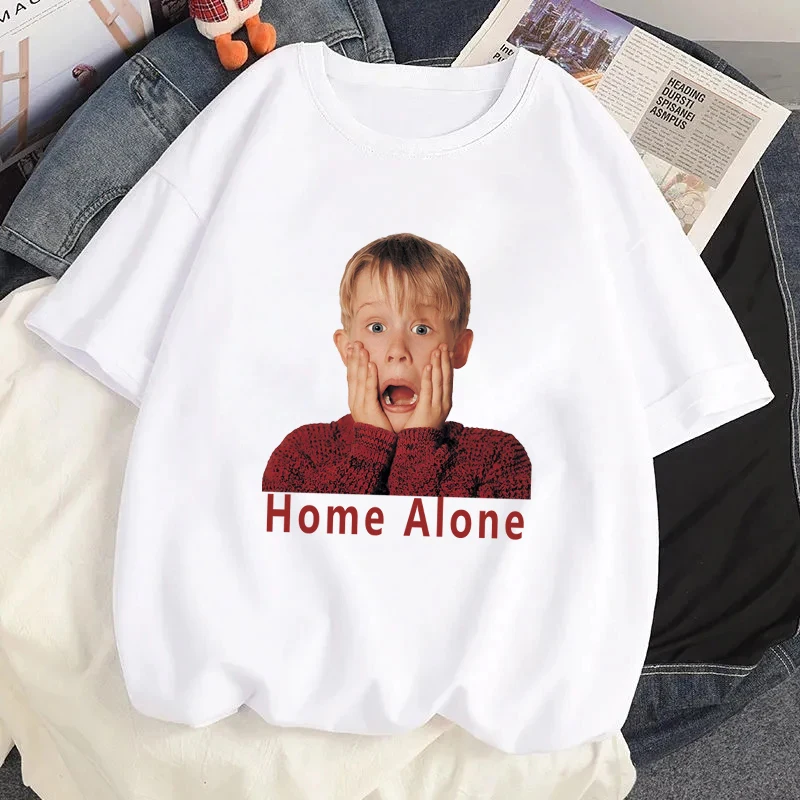 Movie Home Alone Graphic T-shirt Kevin Printed Tshirt High Street Harajuku Tees Tops Vintage Summer Women Men Casual T Shirt