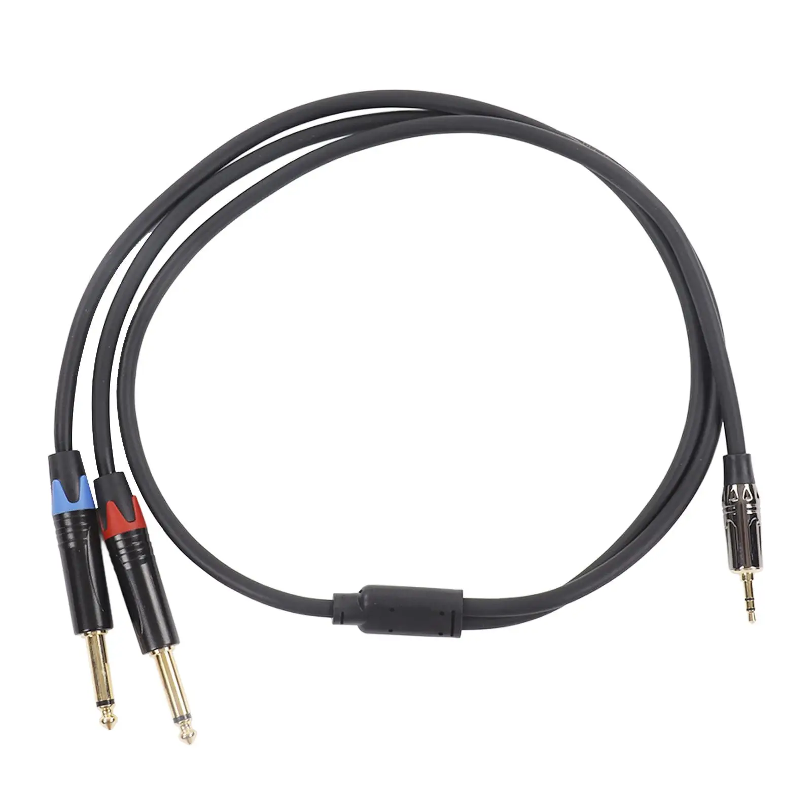 1/8 Male to Dual 1/4 Male Stereo Cord Adapter - High/Low Temperature Resistant Cable for Amplifier