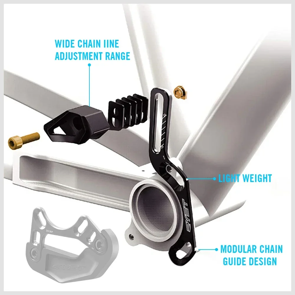 دليل سلسلة RYET MTB 26-32T 34-36T حامي سلسلة الدراجة باش الحرس CNC سلاسل الألومنيوم استقرار لركوب الدراجات الجبلية