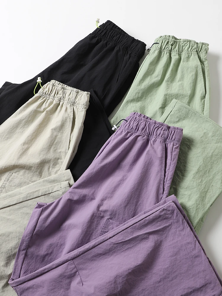 

Легкие дышащие свободные леггинсы для улицы, мужские и женские модные водонепроницаемые повседневные рабочие брюки, длинные брюки, функциональные с несколькими карманами