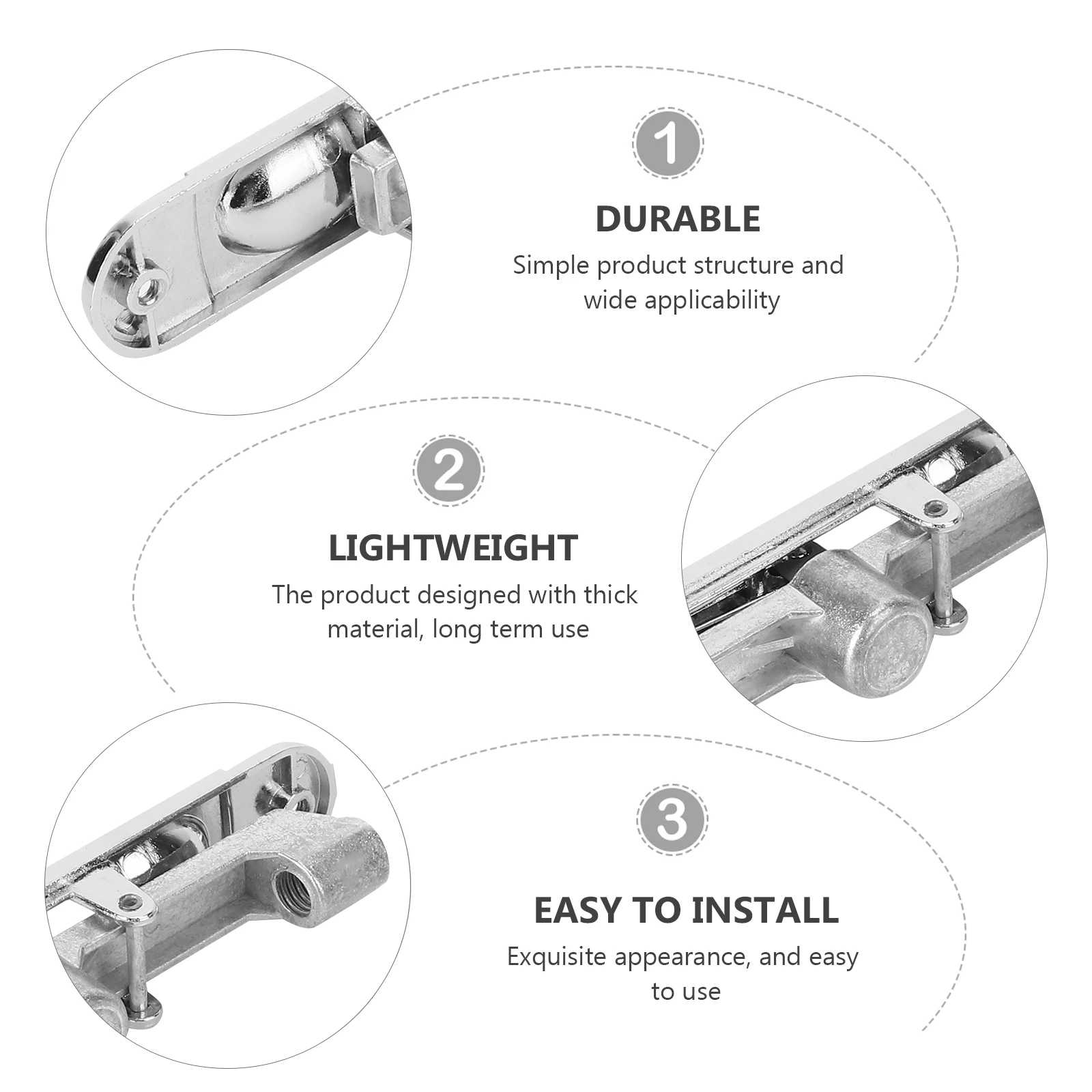 

Durable Alloy Iron Door Hasp Anti-Theft Lock Bolt Corrosion Resistant Easy Install Bathroom Garage Latch Security Pin