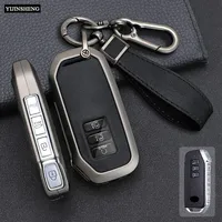 7 Buttons Zinc Alloy + Leather Car Key Case Cover for Kia 2022 Sportage 2023 Niro Hybrid 2021 Sorento MQ4 2022 EV6 GT-Line K8 V6