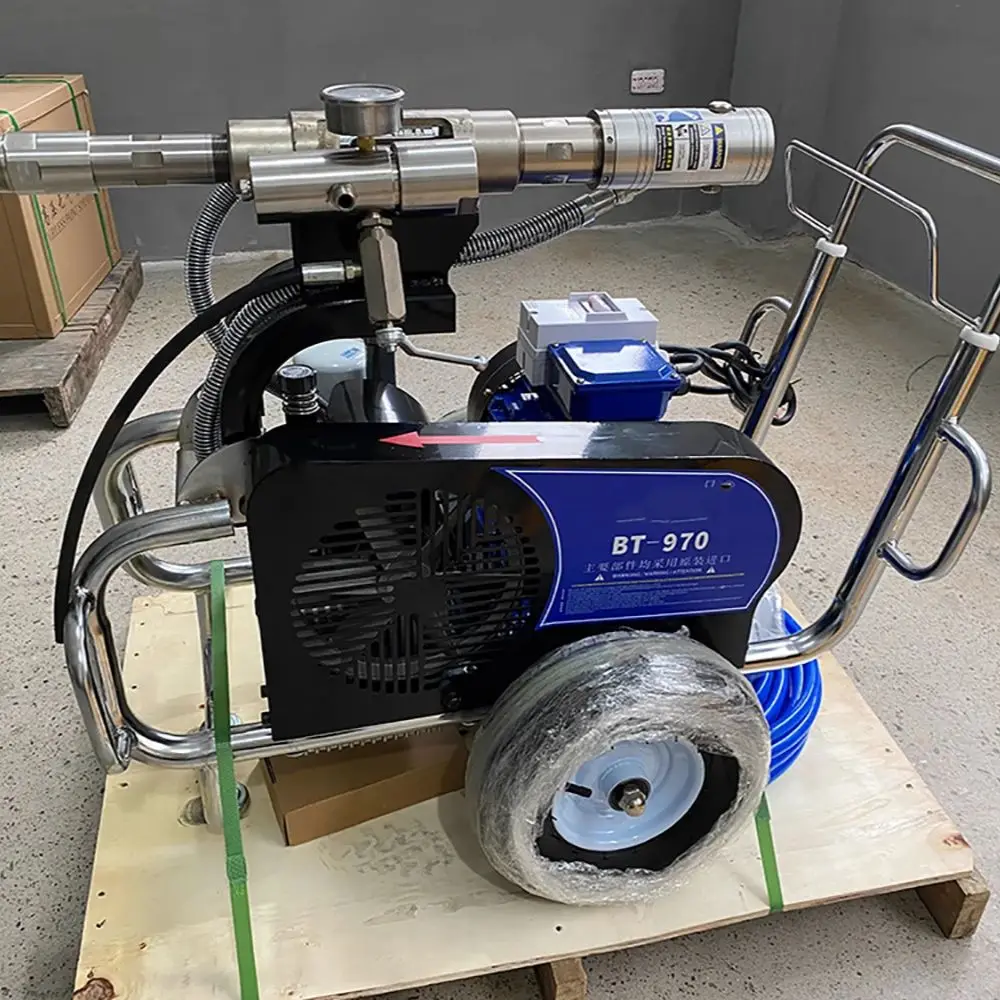 Airless Paint Sprayer 10L/min 4000W, Heavy Duty Putty Plaster Sprayer Painting Machine with Long Piston Pump for Latex Paint