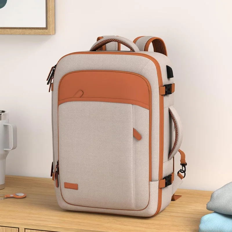 Tas Ransel Perjalanan, Tas Ransel Besar untuk Dibawa Naik Pesawat, Tas Laptop 17 Inci, Tas Ransel Kokoh dan Besar yang Sesuai dengan Standar TSA dengan Port USB, Tas Ransel untuk Kuliah dan Sekolah