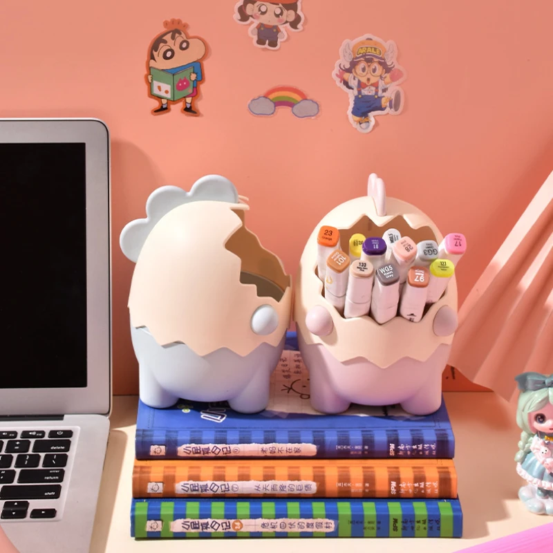 Kawaii Desktop-Stift halter Dinosaurier Eier Form Briefpapier Kosmetik Lippenstift Veranstalter kreative Cartoon Home Study Bleistift halter