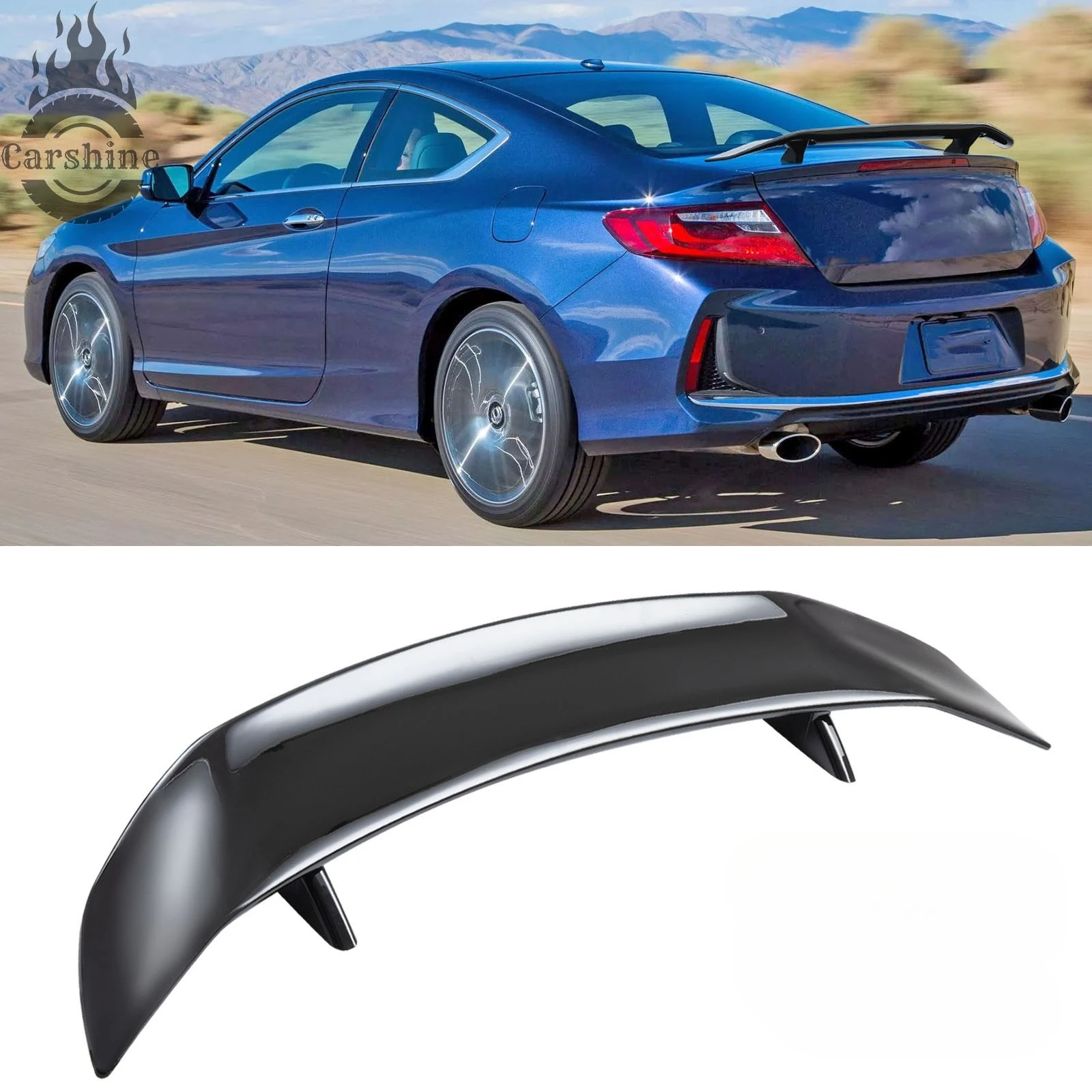 

53" Rear Trunk Spoiler for Honda Accord Coupe 2003-2017 – Gloss Black Lip Wing, Custom Fit