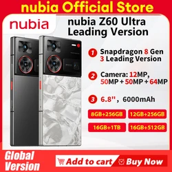 16G 512G Global Version Nubia Z60 Ultra Leading Version 6.8