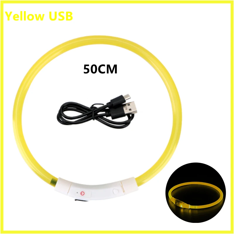 USB Rechargeable Luminous Collar Adjustable Led Glowing Dog Collar for Large Small Dogs Cat Night Light Collar Pet Safety Harnes, image 20