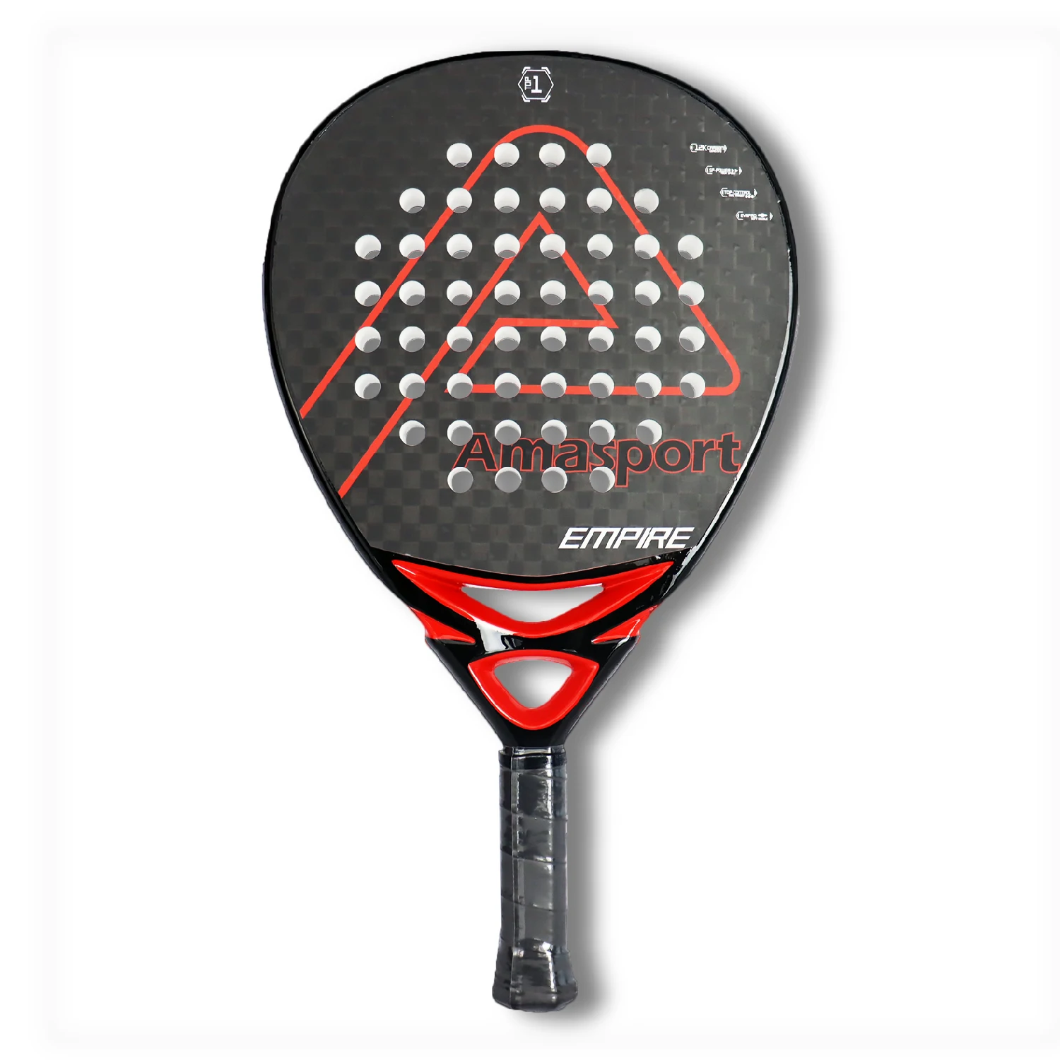 AMA SPORT Padel Racket 3K/12K/18K Carbon Fiber Adult Water Drop Professional Soft EVA Surface High Balance Sports Paddl