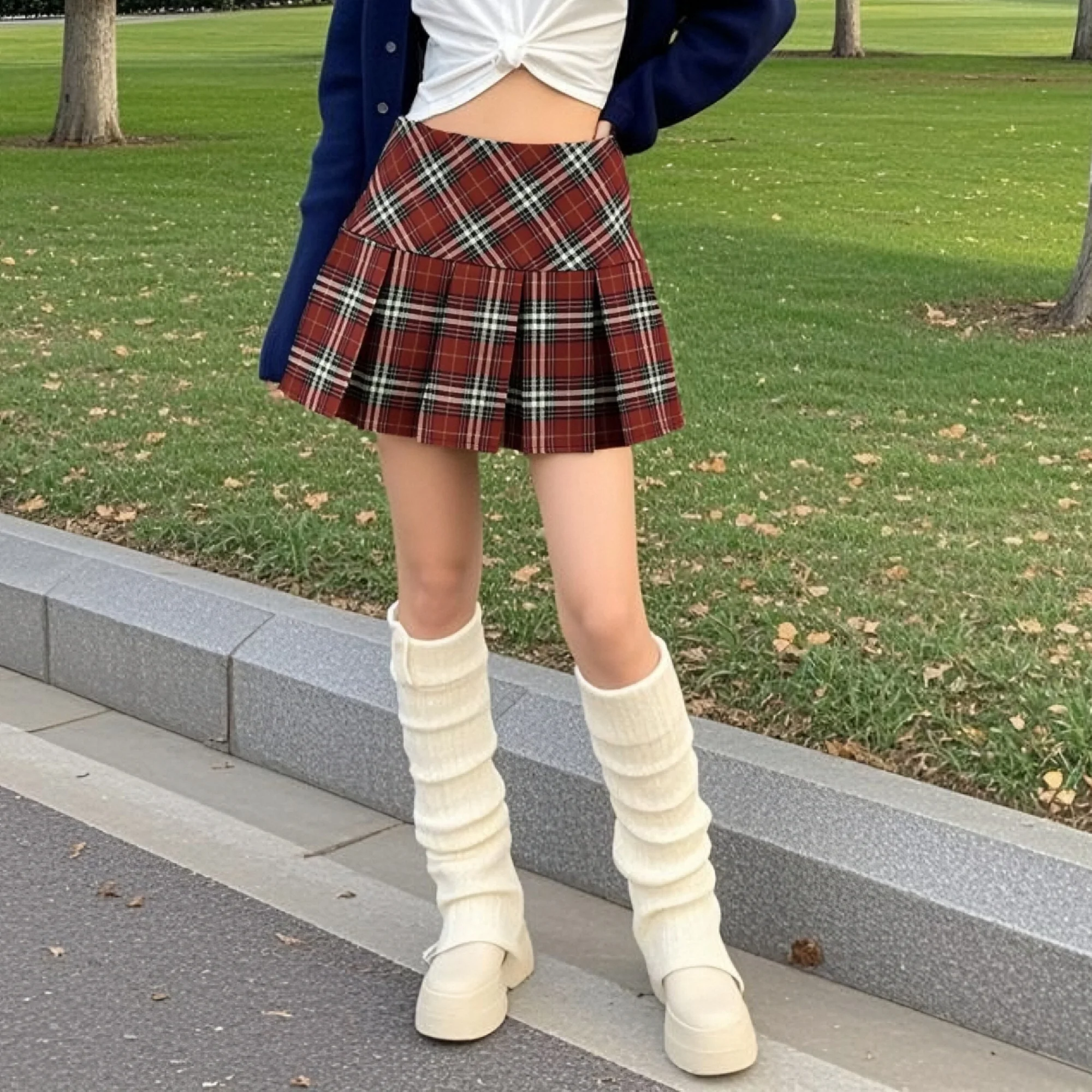 

2025 New Arrival Women's A Line Mini Skirt with Pleated Design Stylish and Versatile for Casual and Daily Wear y2k