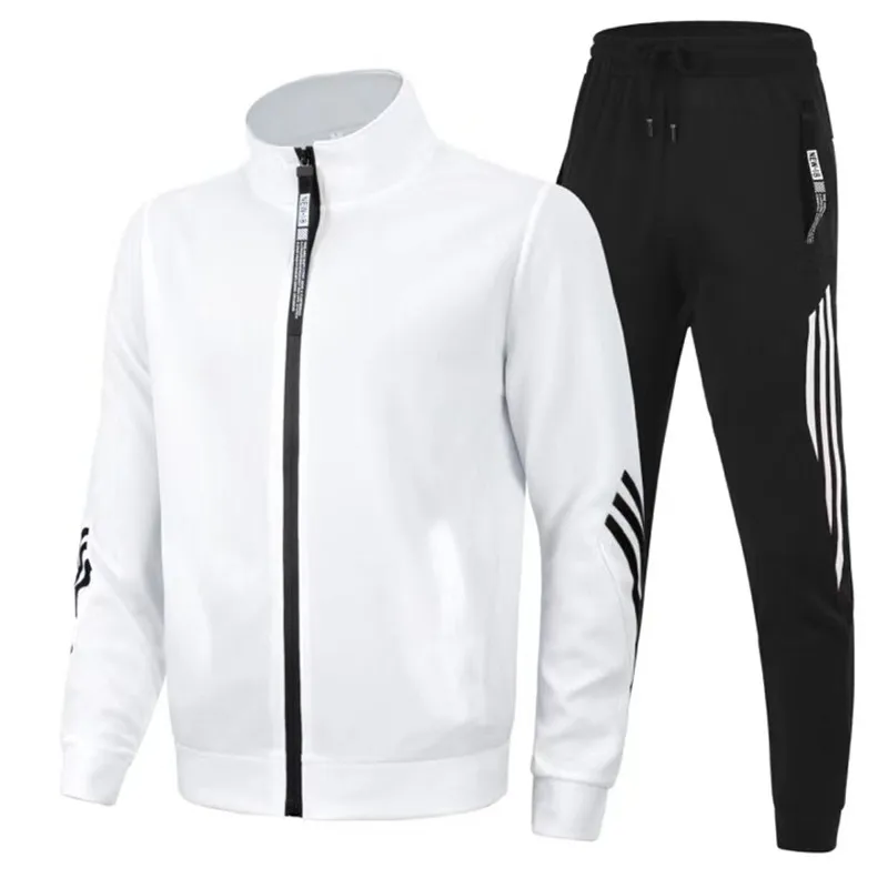 Pure color APPAREL 2024 Mens Tracksuits Men Sets Sweatshirt+sweatpants Tracksuit Zipper Stand Collar Sports Suit Jogging Fitness