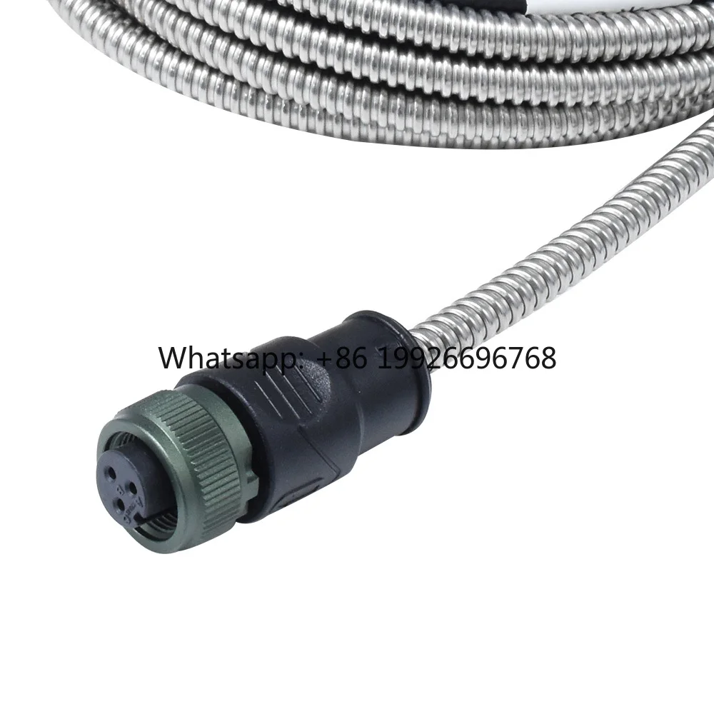 MS3106A DIN Industrial Plug Waterproof Connector 10SL-4 Angled Shielded Female 3pin Molding Cable with Metal Bellows