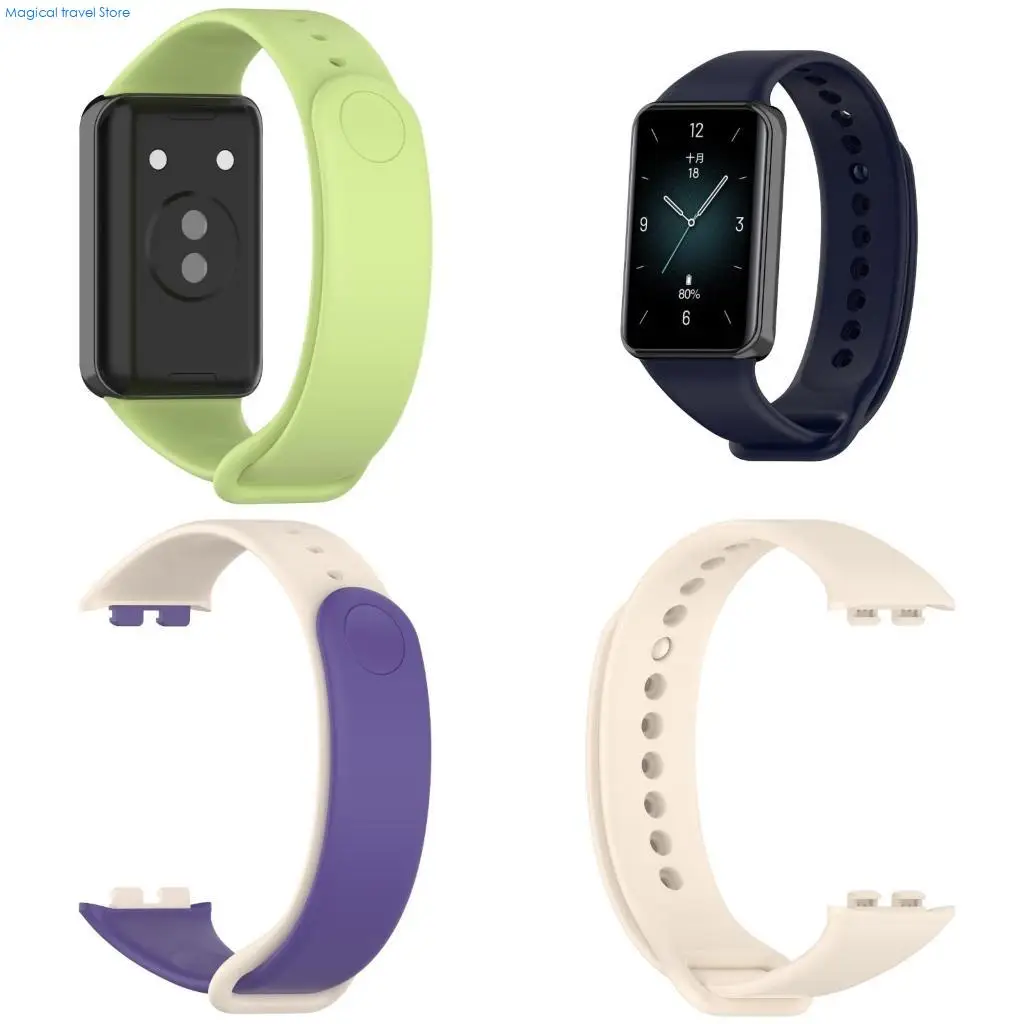 N2UB Silicone Watchband for Band 9 Bracelet Wear Resistant Watch Straps Replacement Scratchproof Watch Wriststrap Belt