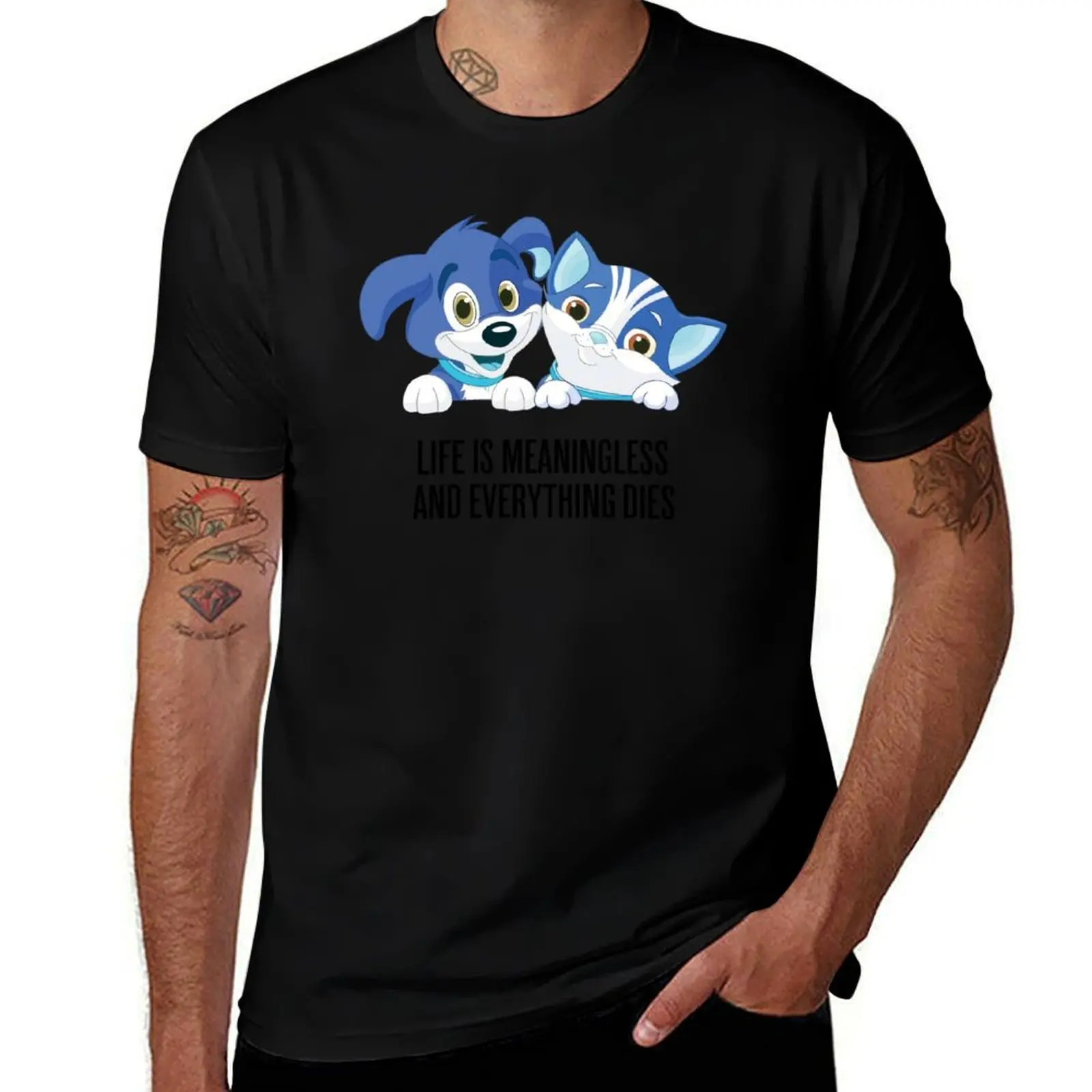 T-shirt Life Is Meaningless And Everything Dies, t-shirt classique en coton à col rond