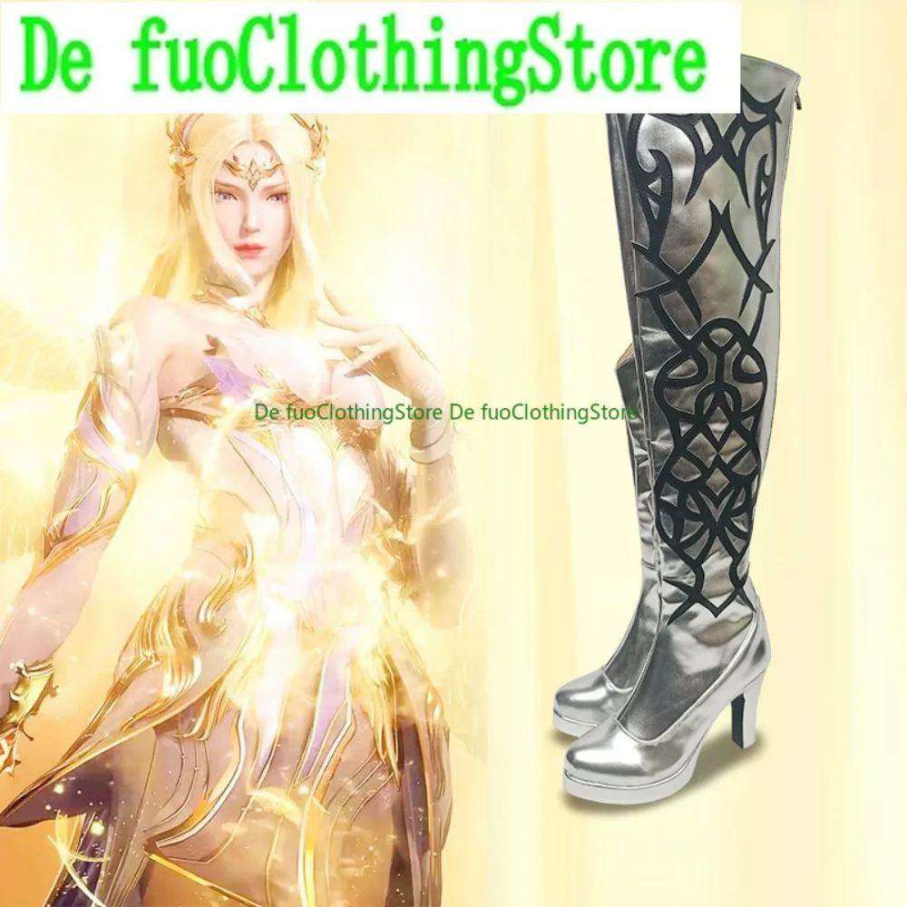 

Defu Costumes Popular Anime Cosplay Props Boots Luo Dalu Hulena Thousands of People Snow Halloween Party COS Shoes