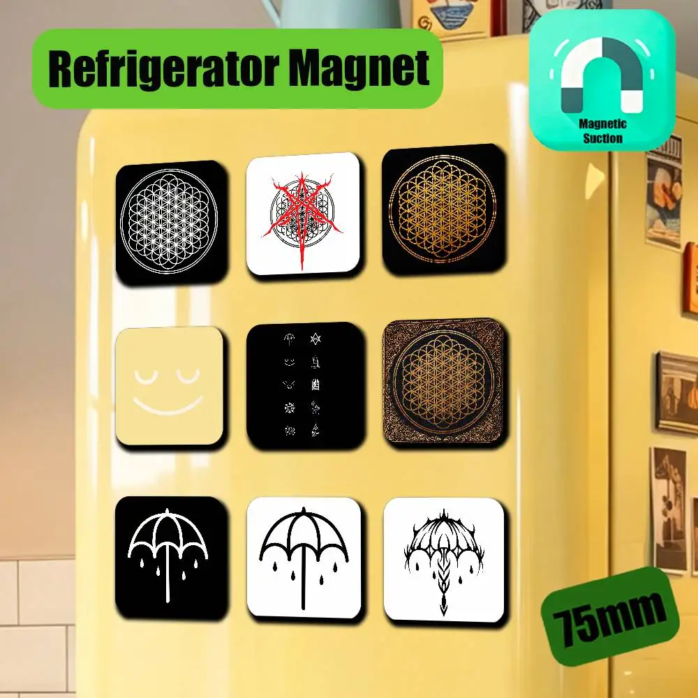 For Bring Me The Horizon BMTH Refrigerator Magnets Metal Icebox Cabinet Custom Fridge Magnetic Card Cover