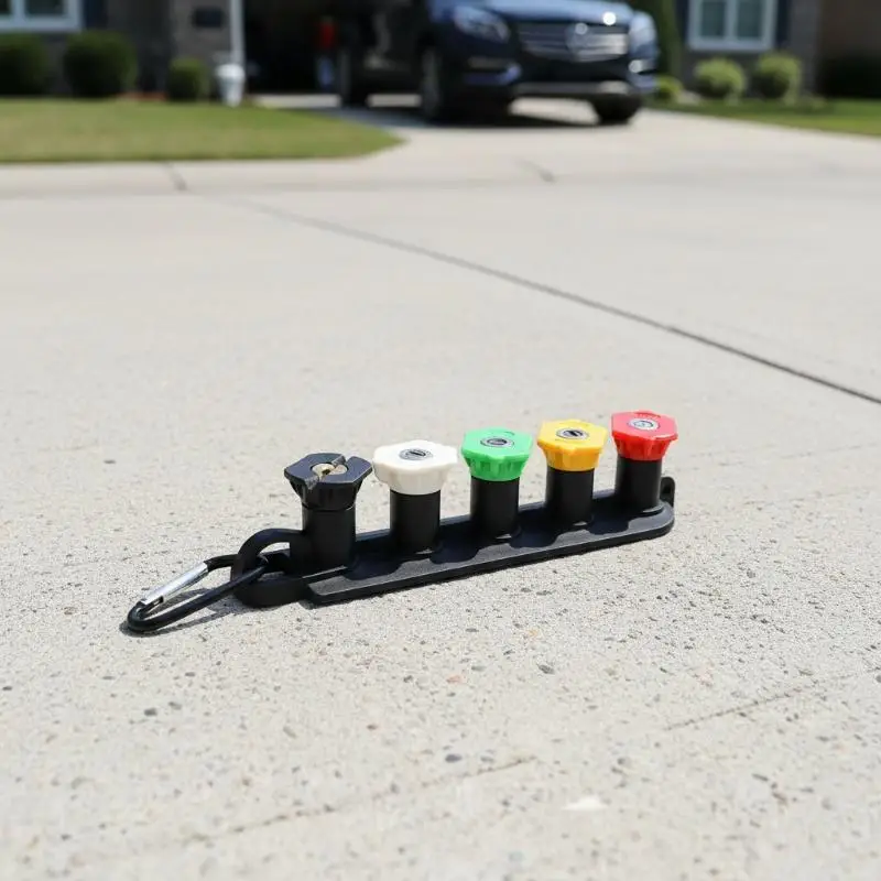 Universal Pressure Washer Tips Multiple Degrees Nozzle 1/4 Inch Quick Connect With Nozzle Holder 5 Spray Nozzle Tips