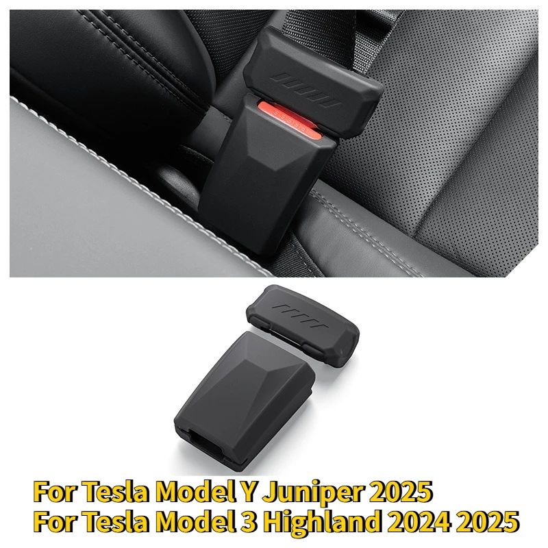 

Силиконовая пряжка ремня безопасности для Tesla Model Y Juniper 2025, автомобильная пряжка ремня безопасности «все включено», защитный чехол Model 3 + аксессуары
