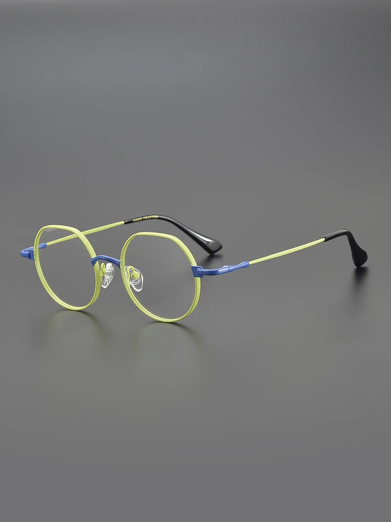 

2025 new Classic handmade designer, polygonal myopia glasses frame male, retro female anti-blue light discoloration two-color