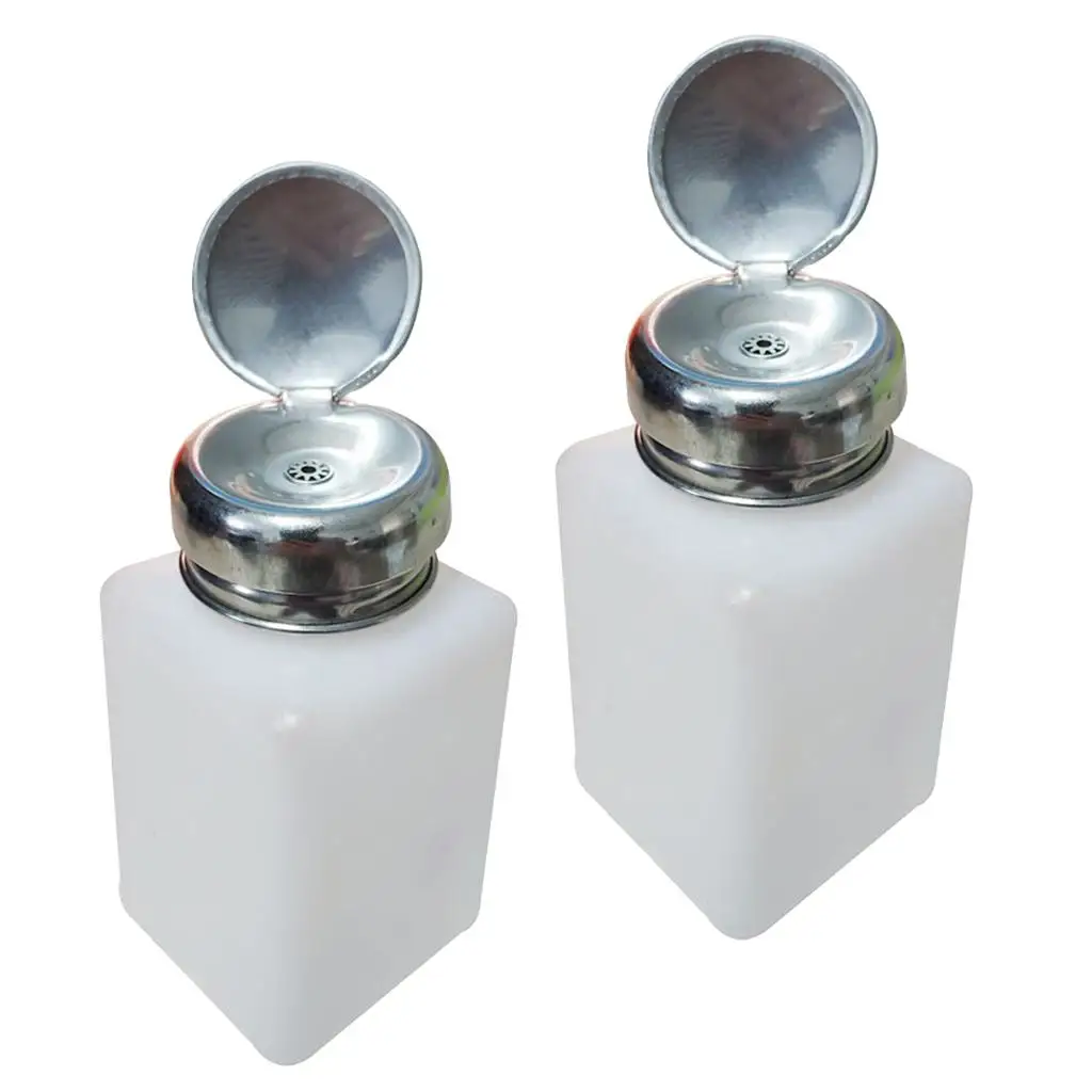 زجاجة ضغط فارغة لمزيل طلاء الأظافر زجاجة ضخ الكحول مسمار الفن احباط هلام ملصق موزع 200 مللي مانعة للتسرب #4