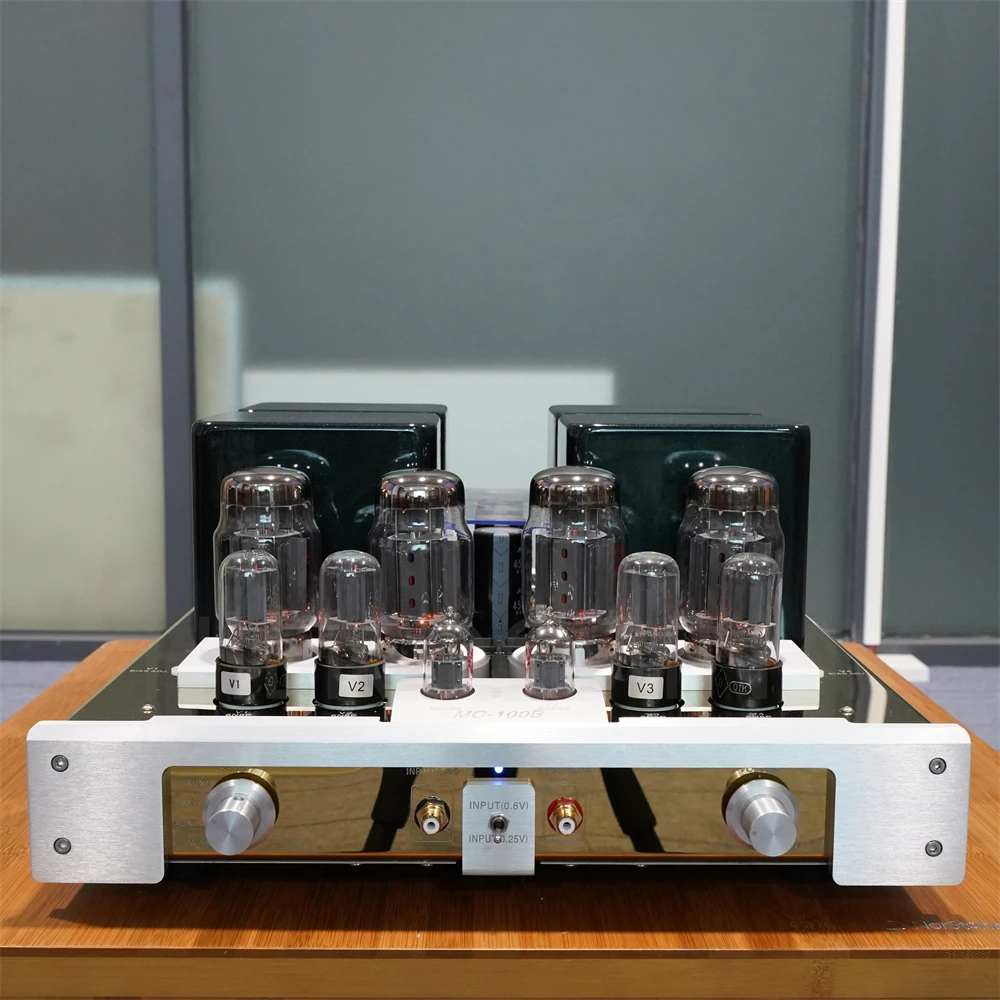 YAQIN MC-100B vacuum tube amplifier pure power /TR KT88 x 4; SG 6n8p x 4 and 12AX7 x 2 45W+45W 110-240v 50/60hz