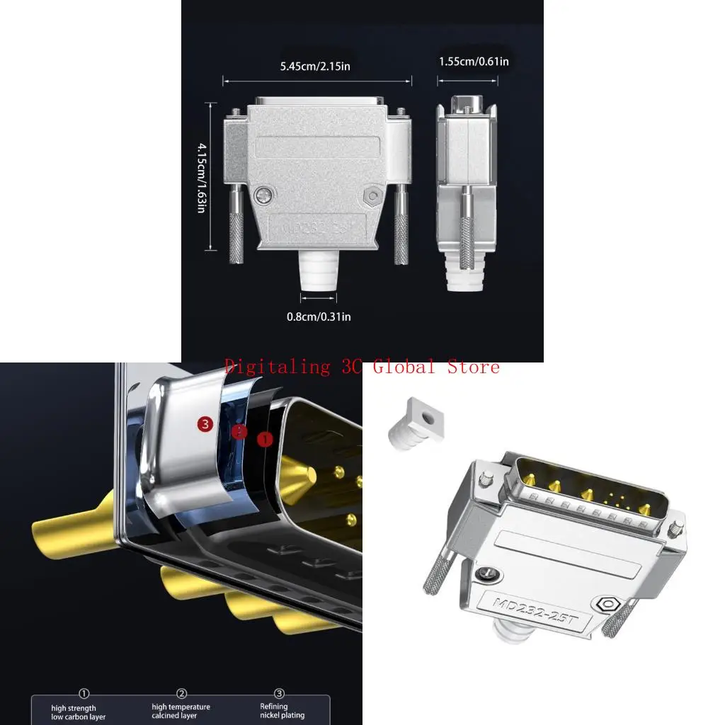  30Amp D-Sub Connector - Male and Female 9W4 5+4 Pin Configuration High Current