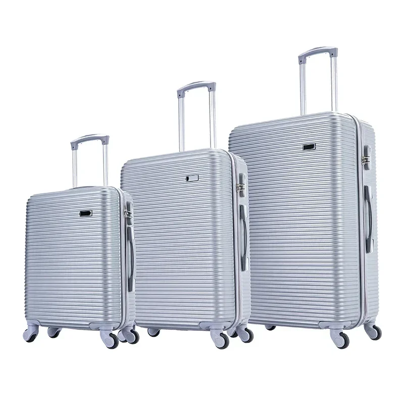 Durable ABS PC Trolley Luggage Custom Logo ABS Trolley Luggage Set Travel Bag Luggage ABS 3pc Set