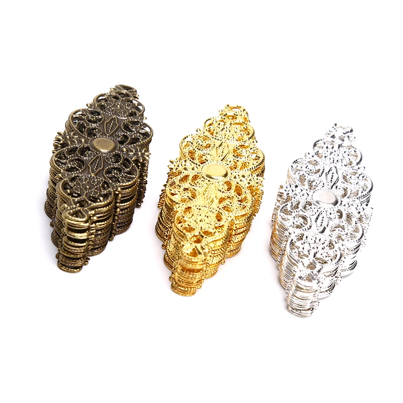 

20 шт. высококачественных филигранных соединителей-цветов для рукоделия, декоративных элементов и ювелирных изделий