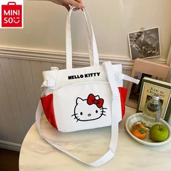 MINISO Sanrio Kuromi torebka o dużej pojemności Student Hello Kitty wysokiej jakości drukowana torba na co dzień do przechowywania