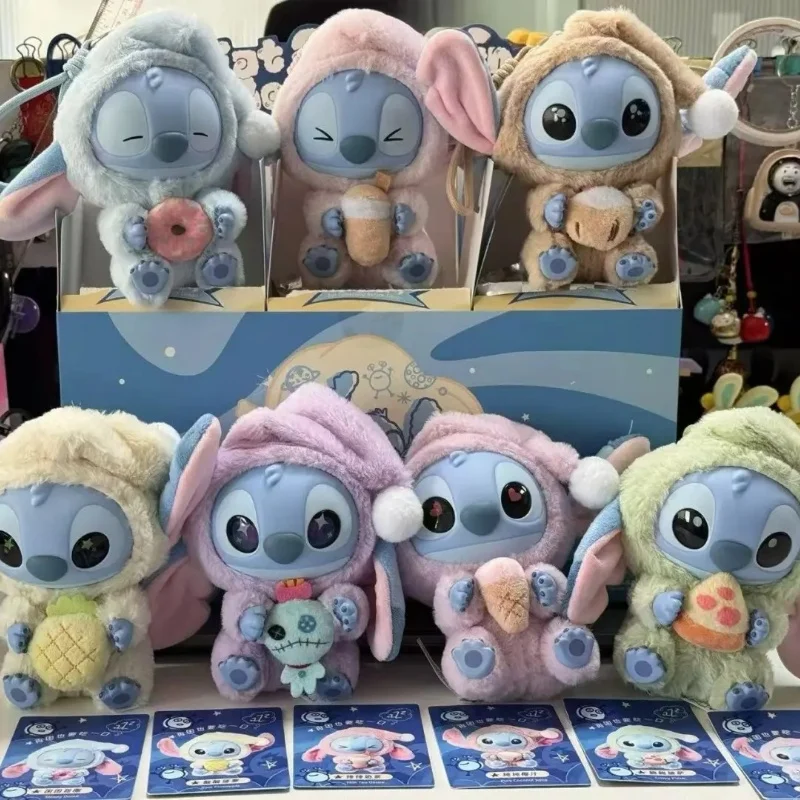 

Новая серия Disney Stitch Eat Something Before Sleep, слепая коробка, виниловая плюшевая подвеска, загадочная коробка, милая стежка, кукла-сюрприз, игрушка в подарок